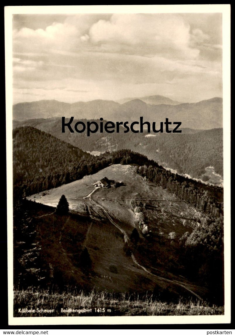 ALTE POSTKARTE KÄLBELE-SCHEUER BELCHENGEBIET MÜNSTERTAL KÄLBELESCHEUER Belchen Schwarzwald AK Ansichtskarte Postcard Cpa - Münstertal