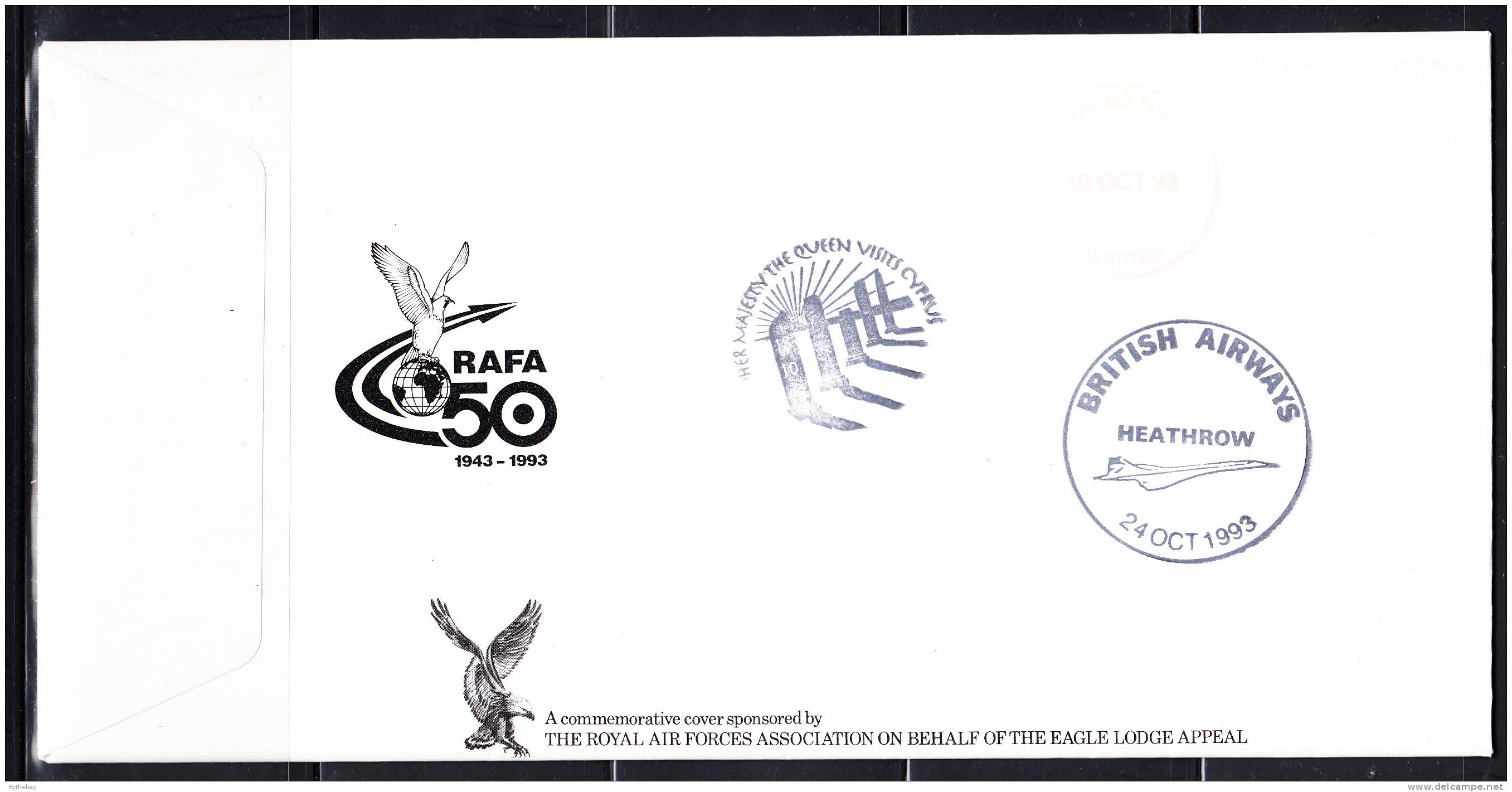 RAF 75th Anniversary FDC BIOT Scott #140d 20c Vickers VC10 No. 10 Squadron - Territoire Britannique De L'Océan Indien