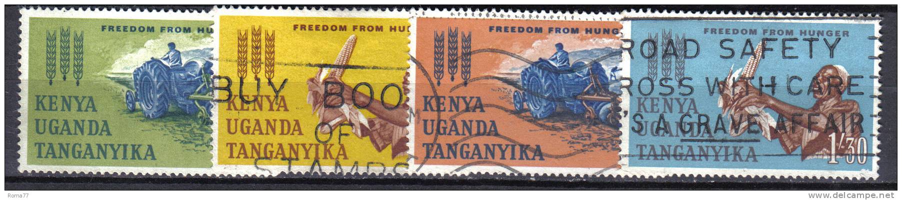 AP746 - K.U.T. 1963 , Serie 121/124  Used . Fame - Kenya, Ouganda & Tanganyika