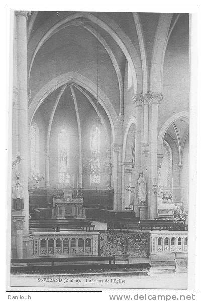 38 // SAINT VERAND  Intérieur De L'église - Saint-Vérand