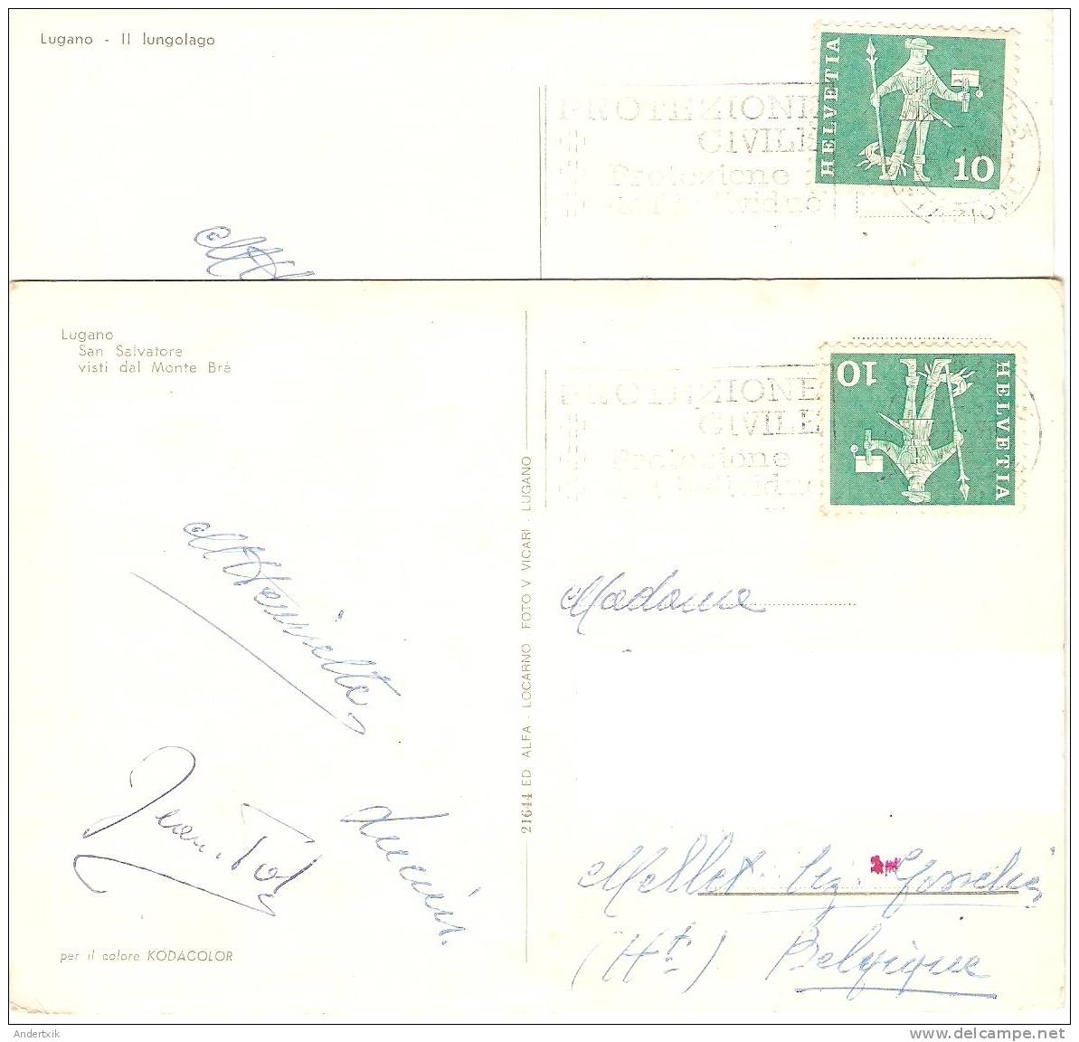 Suiza, Suisse, Cartero, Postman, Franqueo Protezione Civile (x2) - Rouleaux