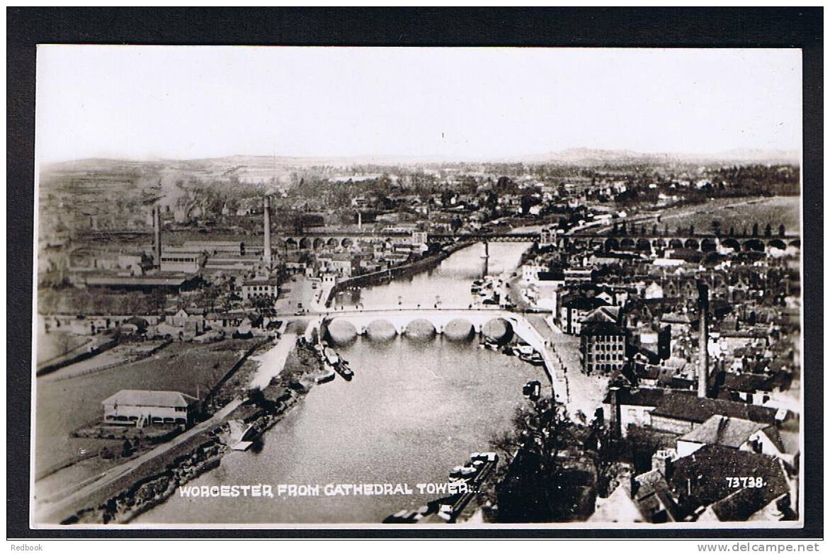 RB 744 - Real Photo Postcard - Worcester From Cathedral Tower Worcestershire - Other & Unclassified