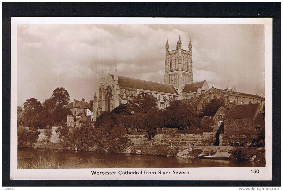 RB 744 - Real Photo Postcard - Worcester Cathedral From River Severn Worcestershire - Other & Unclassified