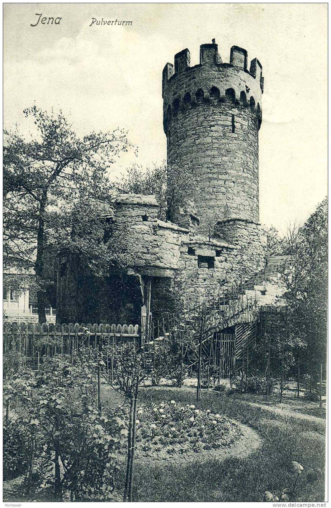 JENA. Pulverturm. Posted For TRIEST 1906. Stamp Intact. - Jena