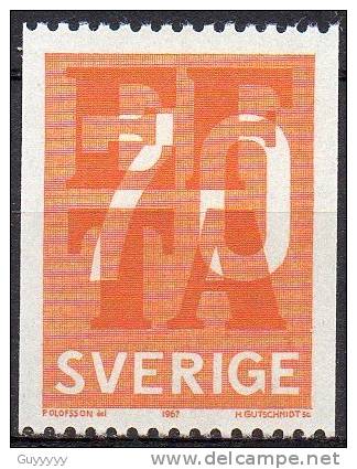 Suède 1967 - Yvert N° 557, 557a, 557b ** - Neufs