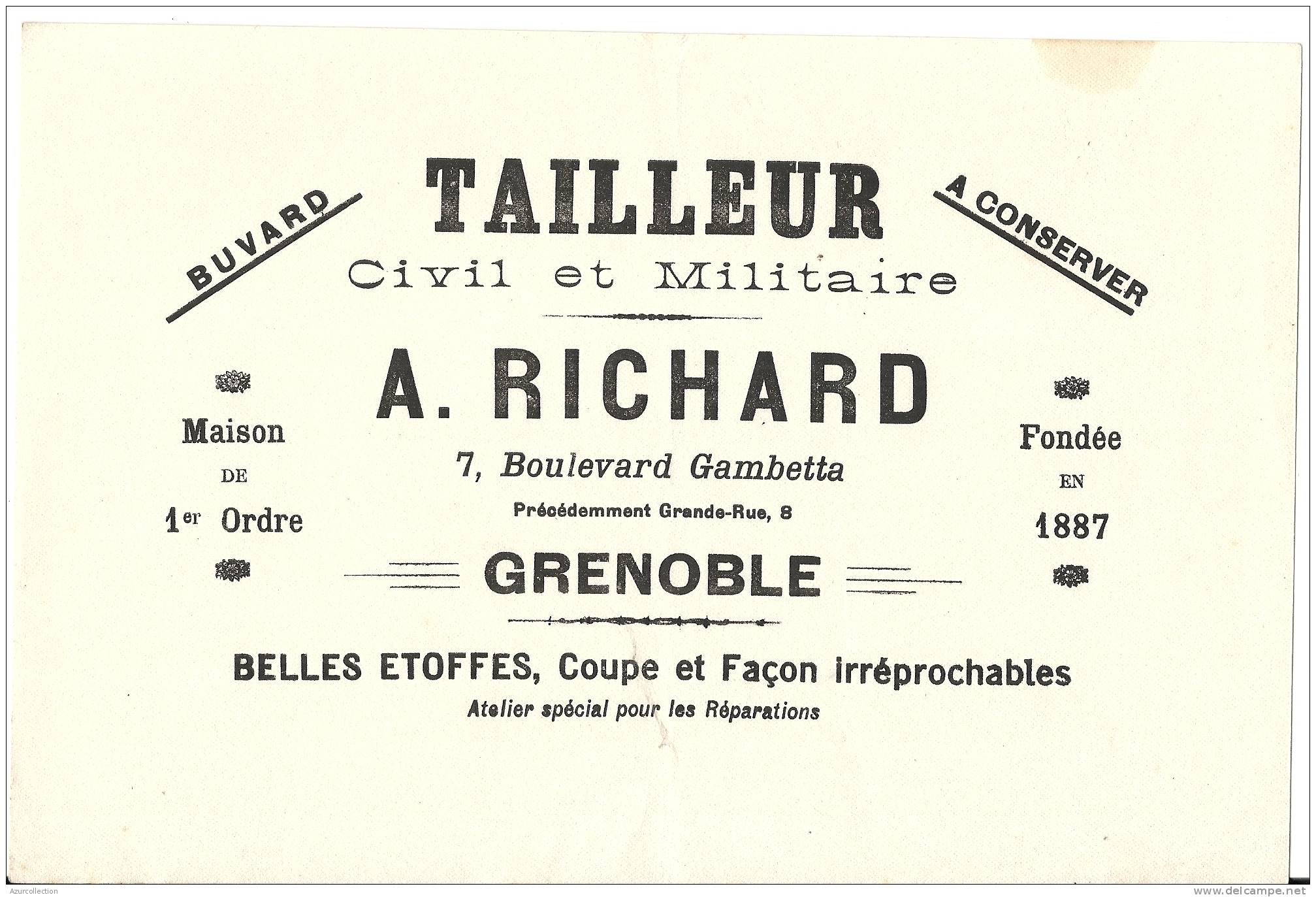 TAILLEUR RICHARD . GRENOBLE - Vestiario & Tessile