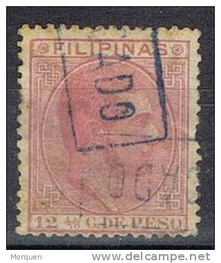 FILIPINAS Colonia Española  12 4/8 Ctvos, Lineal CERTIFICADO, Edifil Num 64 º - Filipinas