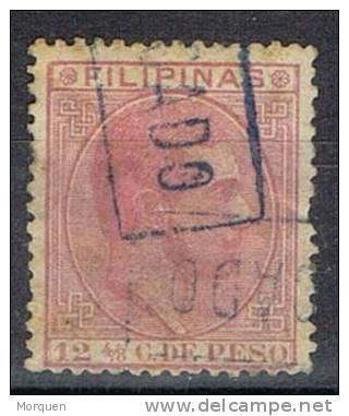 FILIPINAS Colonia Española  12 4/8 Ctvos, Lineal CERTIFICADO, Edifil Num 64 º - Filippijnen