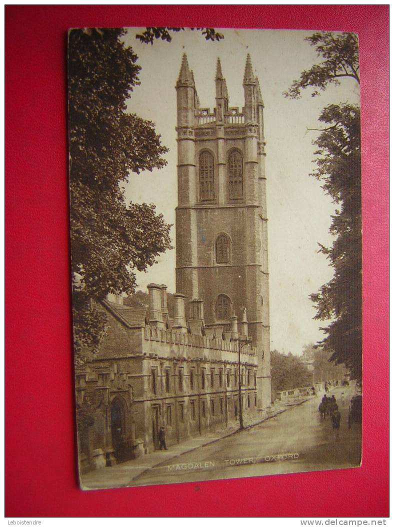 CPA  ANGLETERRE MAGDALEN TOWER OXFORD  VOYAGEE  PHOTO RECTO / VERSO - Oxford