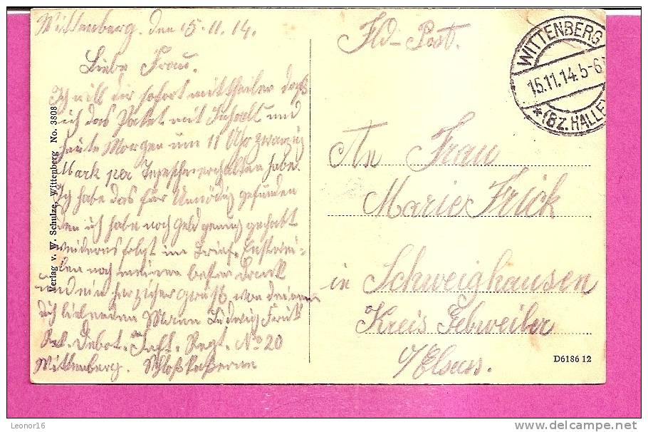 WITTENBERG   -  * PARTIE AM SCHLOSSTOR *   -   Verlag : W. SCHULZE Aus Wittenberg    N°3808 - Wittenberg