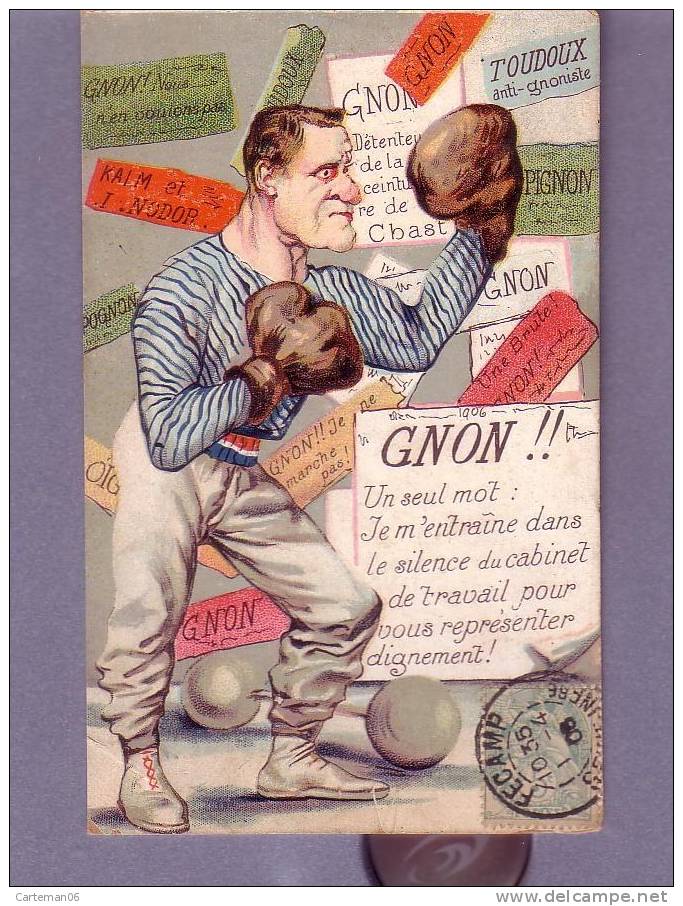 Sports - Boxe - Gnon !! - Un Seul Mot: Je M'entraine Dans Le Silence Du Cabinet De Travail Pour Vous ...(politique) - Boxing