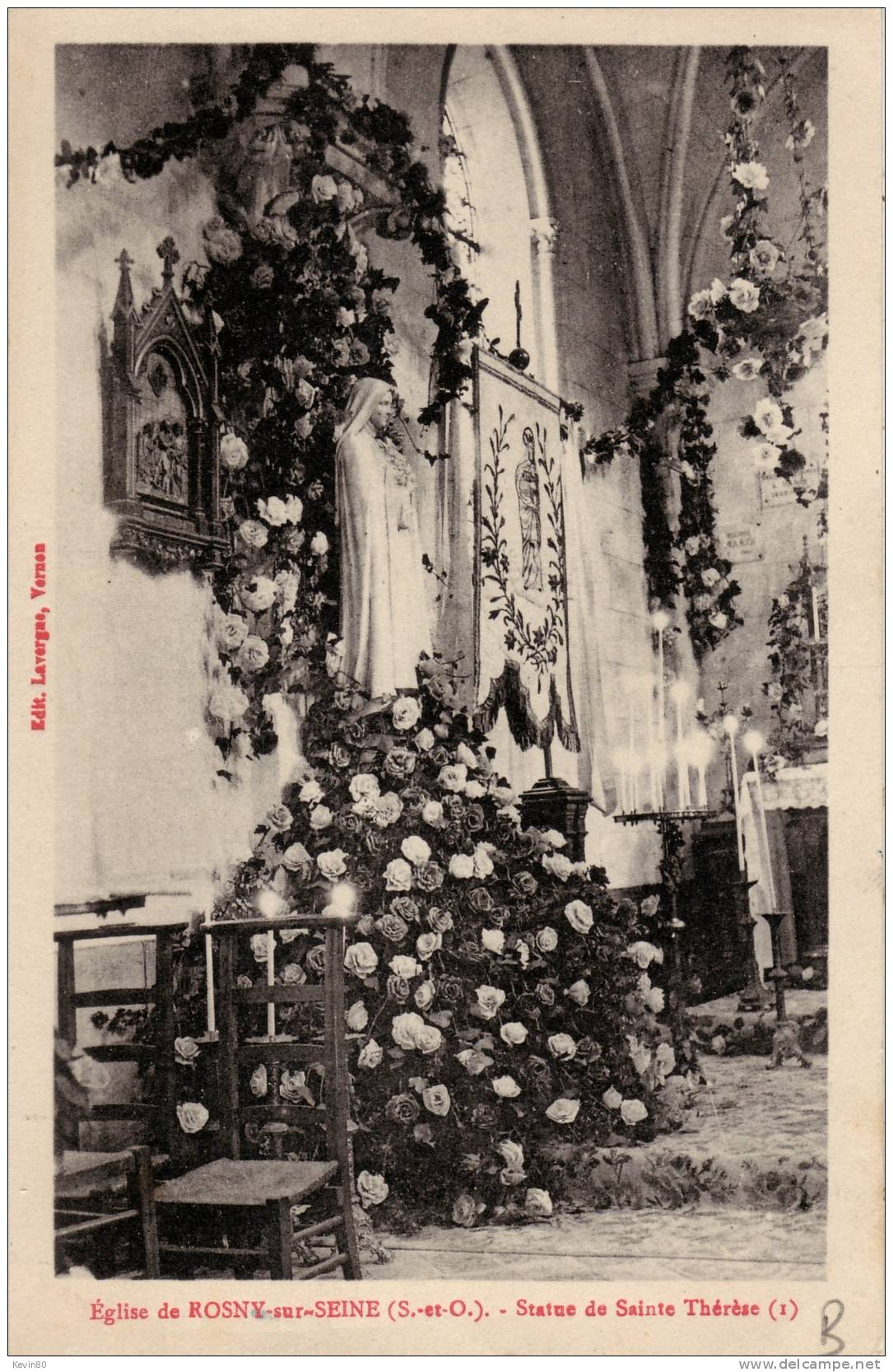 78 Eglise De ROSNY SUR SEINE Statue De Sainte Thérèse - Rosny Sur Seine