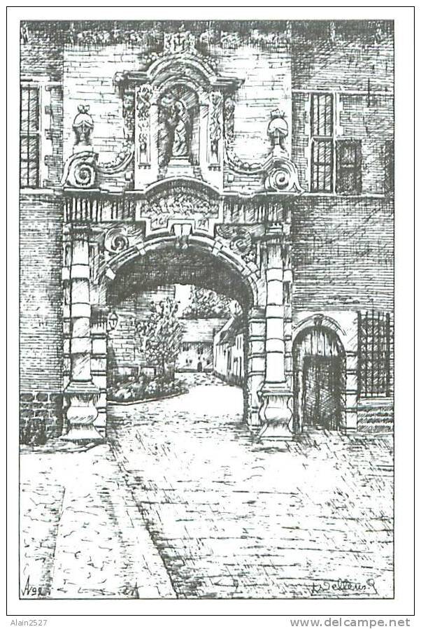 CPM - DIEST - Begijnhofpoort  (Tekening André Wellens, Kom Op Tegen Kanker, Nr. 5) - Diest