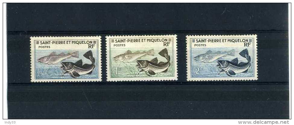 - FRANCE ST PIERRE ET MIQUELON 1957 . TIMBRES NEUFS SANS CHARNIERE - Unused Stamps