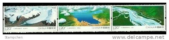 China 2009-14 Sanjiangyuan Nature Reserve Stamps Lake River Winter Snow - Neufs