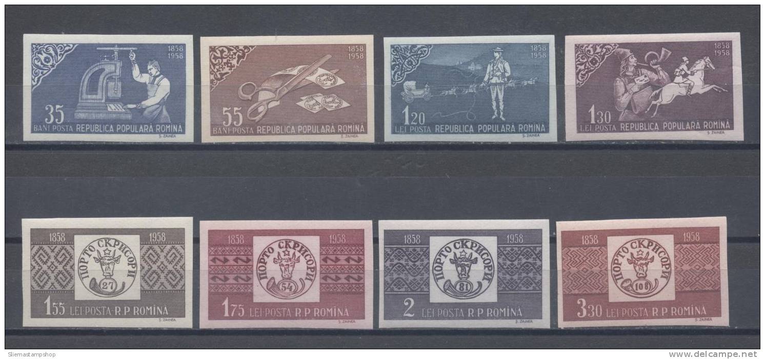 ROMANIA - 1958 PERF + IMPERF SETS - V4515 - Unused Stamps