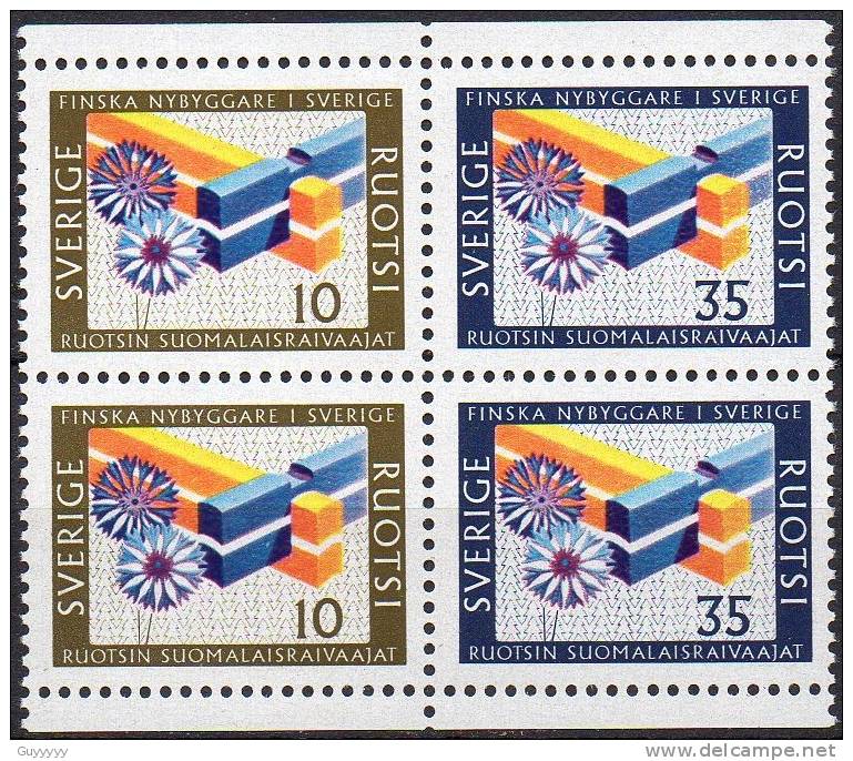 Suède 1967 - Yvert N° 570 & 571 ** 20 Timbres, Combinaisons Différentes - Neufs