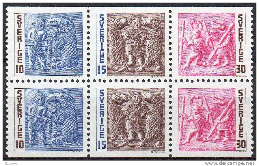 Suède 1967 - Yvert N° 563 à 566 ** 32 Timbres, Combinaisons Différentes - Neufs