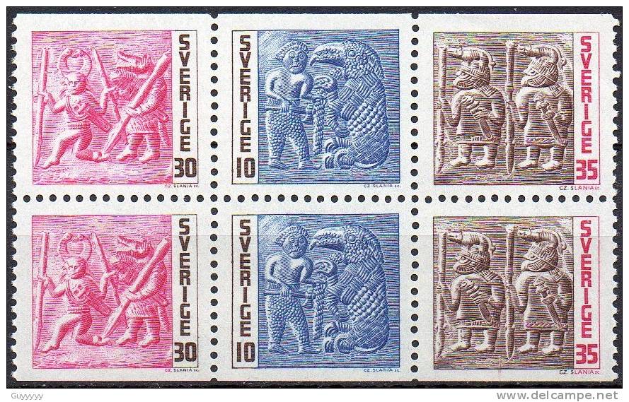 Suède 1967 - Yvert N° 563 à 566 ** 32 Timbres, Combinaisons Différentes - Neufs