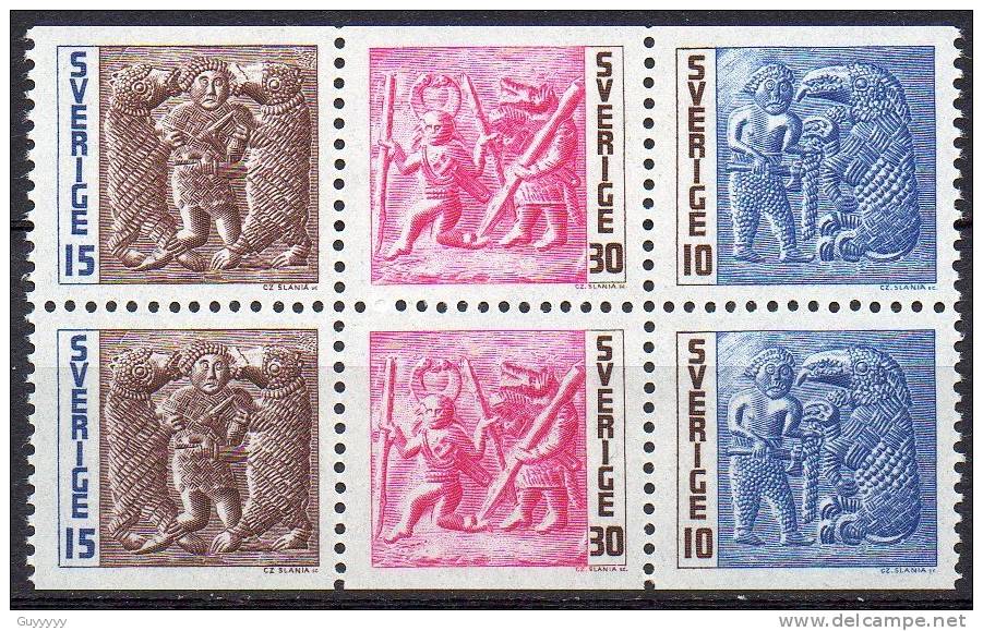 Suède 1967 - Yvert N° 563 à 566 ** 32 Timbres, Combinaisons Différentes - Neufs