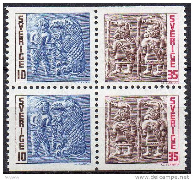 Suède 1967 - Yvert N° 563 à 566 ** 32 Timbres, combinaisons différentes