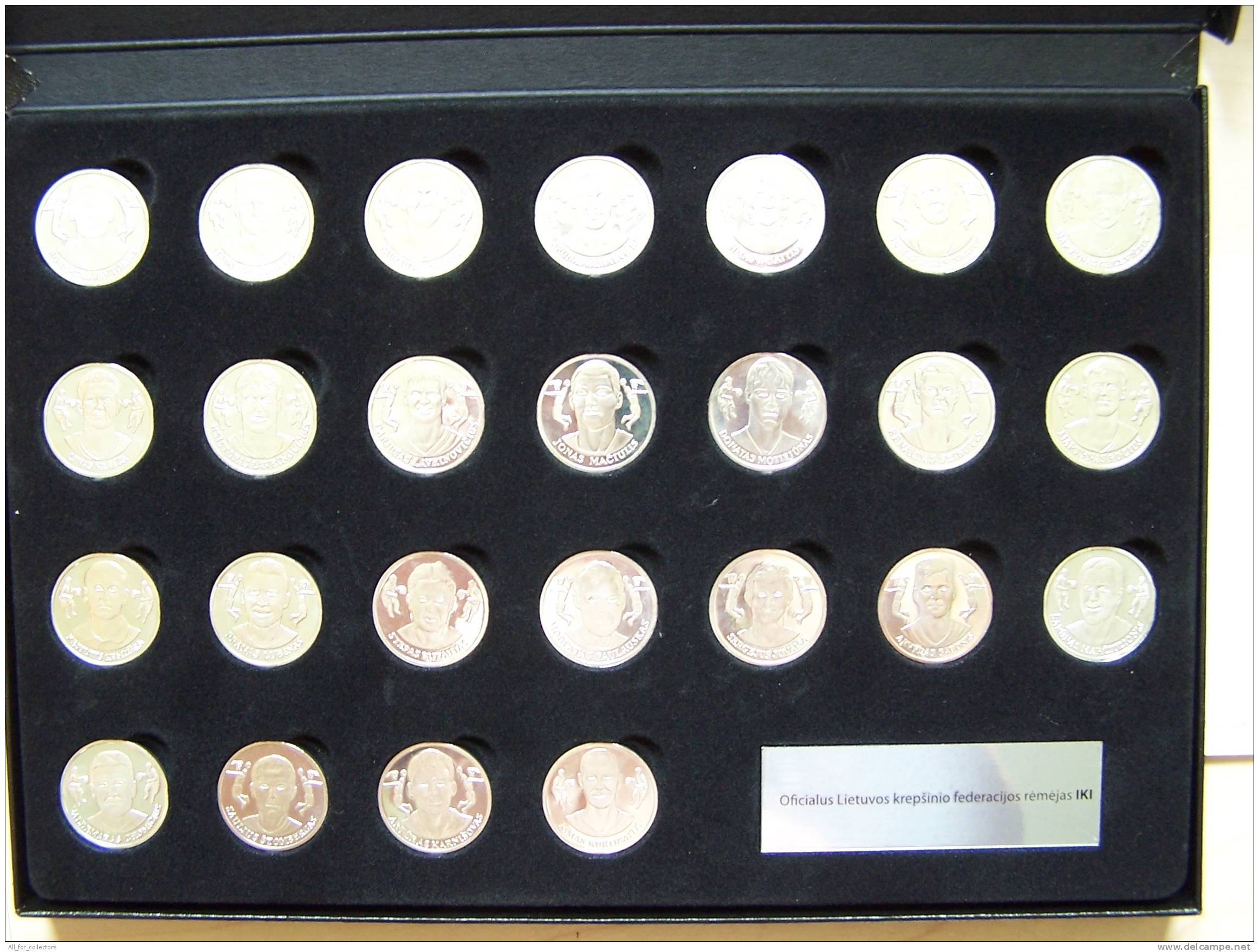 Official Lithuanian Basketball Team Medal Collection 2011!  Silver Plated, 3 Scans - Altri & Non Classificati