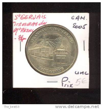 Médaille Touristique - Monnaies De Paris  -  ST Gervais Tramway Du Mont Blanc  (Revers 2005 H) - 2005