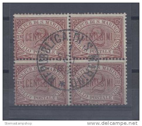 SAN MARINO - 1894/96, BLOCK OF 4 - V4553 - Usados