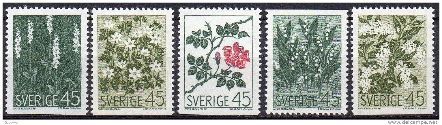 Suède 1968 - Yvert N° C590, 590 à 594, 591a à 594a ** - Neufs