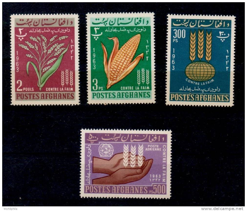 Afganistan  MNH, Mi 746/49 Freedom From Hunger  / Contre La Faim 1963 - Against Starve