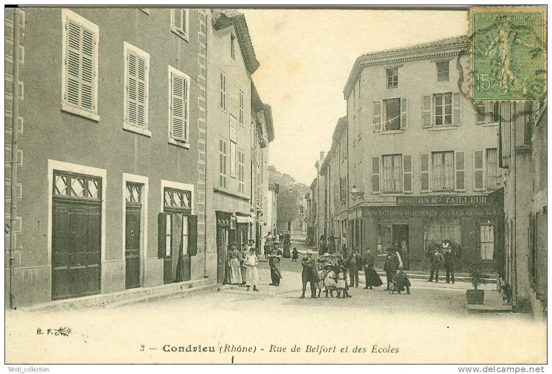 CONDRIEUX - Rue De Belfort Et Des Ecoles - Condrieu