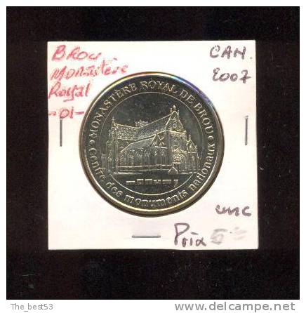 Médaille Touristique - Monnaie De Paris  -  Brou Monastère Royal  (Revers 2007 ) - 2007