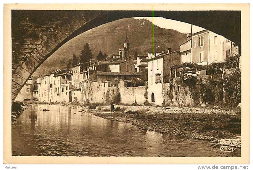 Depts Divers - Gard  -ref B300- Sumene - Centre De La Ville Et Arche Du Vieux Pont - Carte Bon Etat - - Sumène