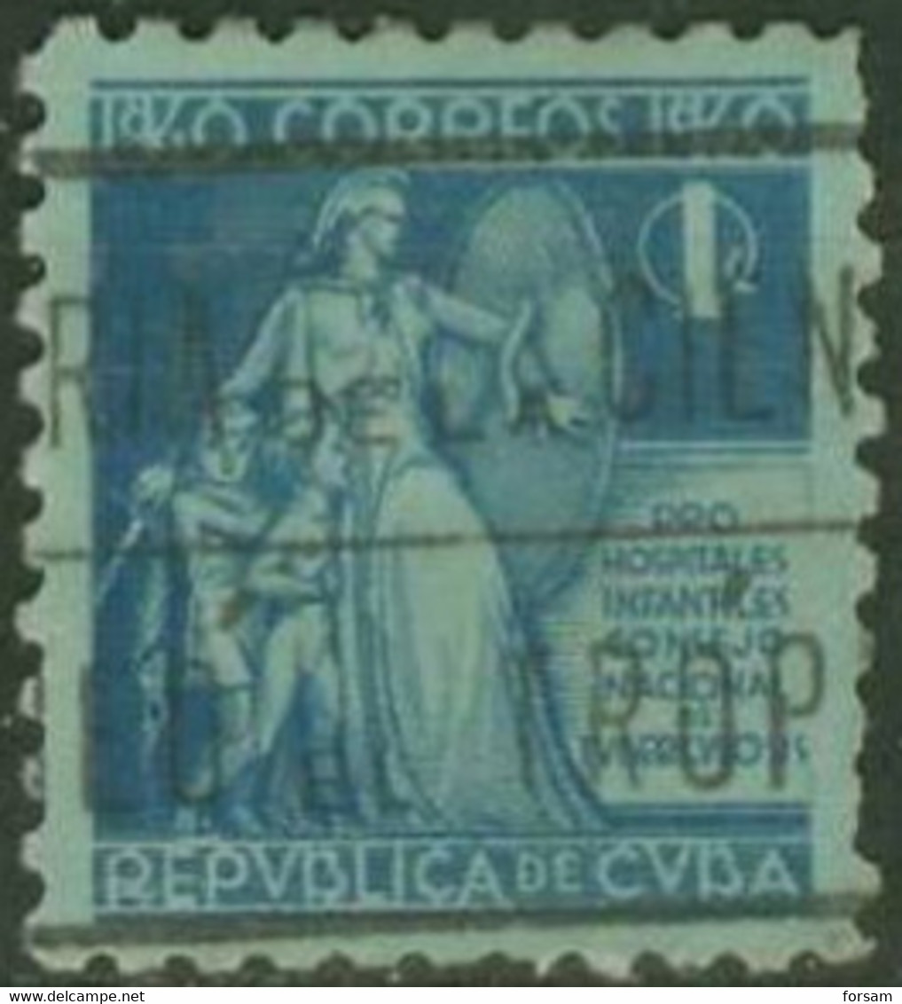CUBA..1940..Michel # 3...used...Zwangszuschlagsmarken. - Used Stamps
