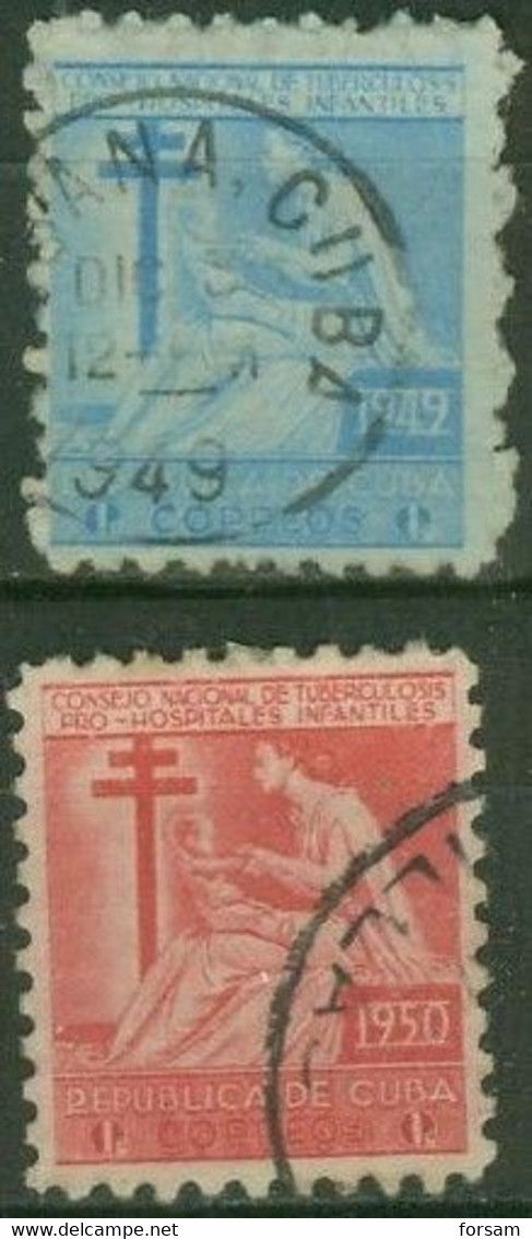 CUBA..1949/50..Michel # 9-10...used...Zwangszuschlagsmarken. - Used Stamps