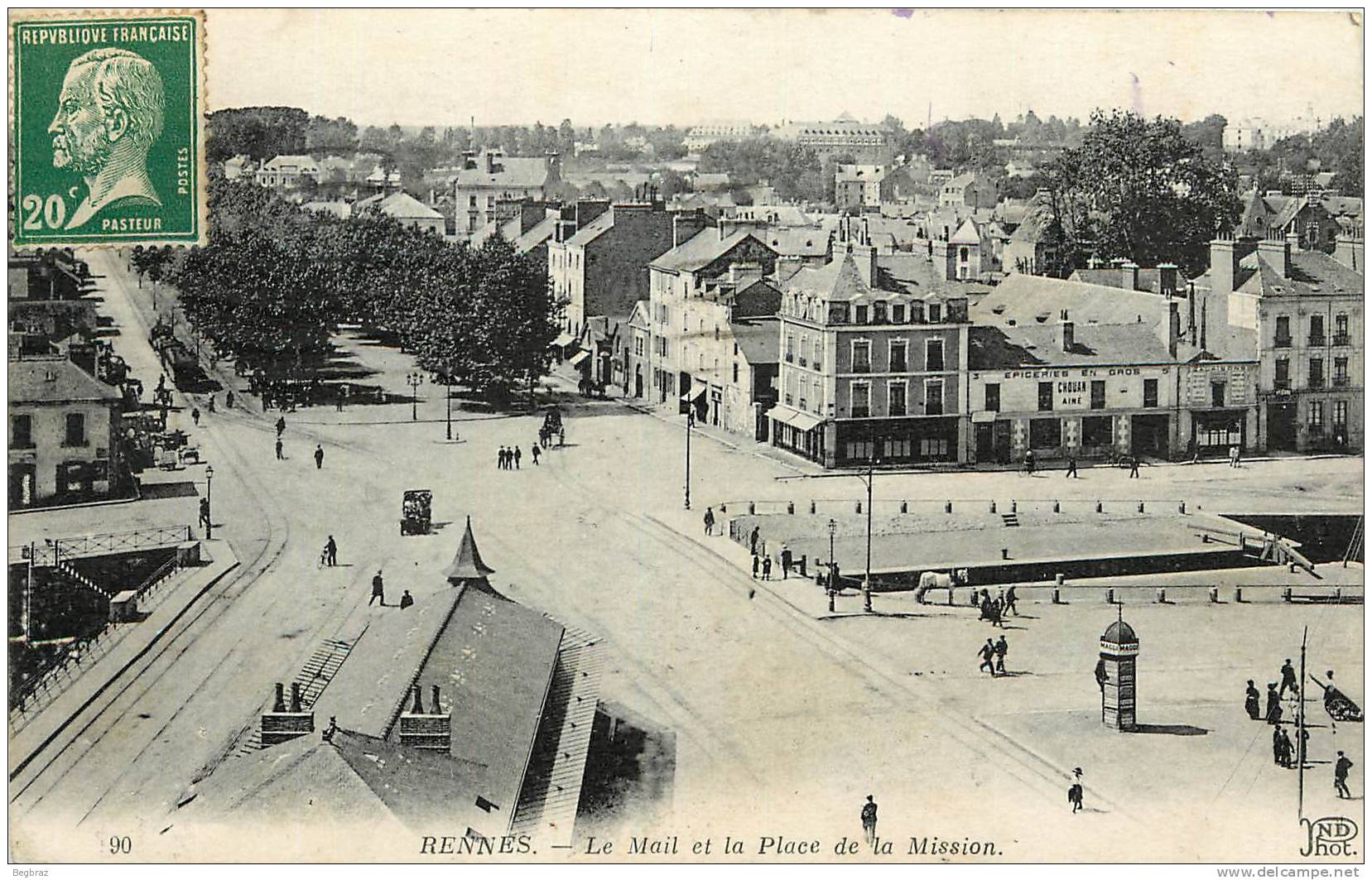 RENNES     LE MAIL ET LA PLACE DE LA MISSION - Rennes