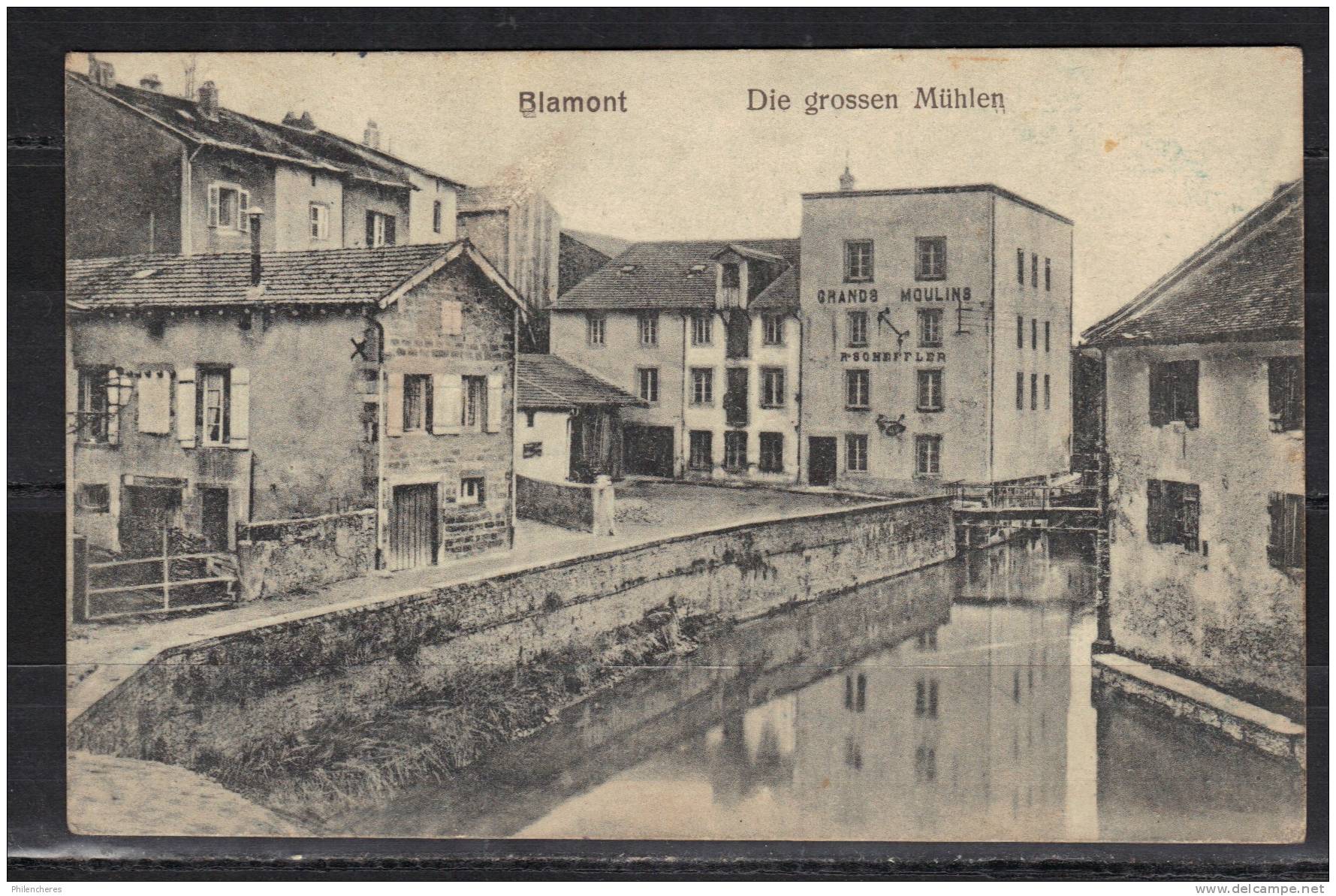 BLAMONT CPA 1915 Allemande Die Grossen Muhlen (les Moulins) - Blamont