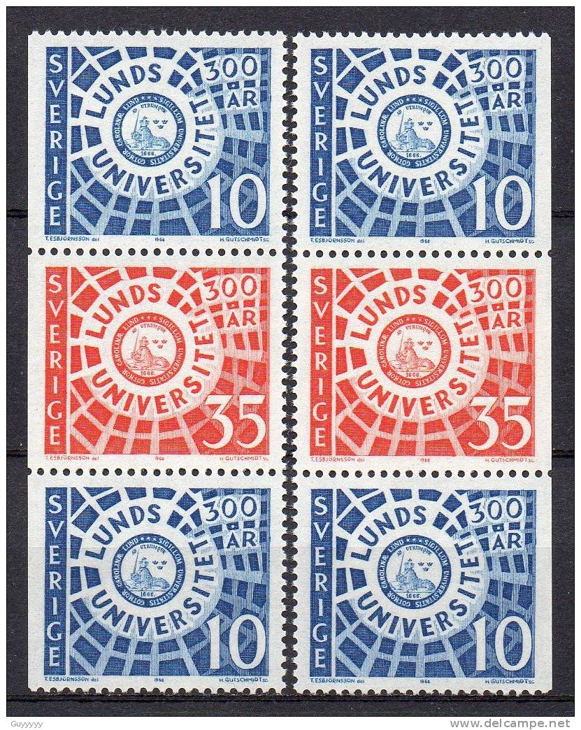 Suède 1968 - Yvert N° 588 & 589 **  37 Timbres, Combinaisons Différentes - Neufs