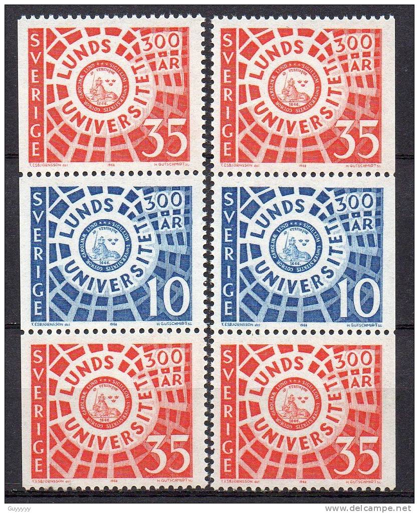 Suède 1968 - Yvert N° 588 & 589 **  37 Timbres, Combinaisons Différentes - Neufs