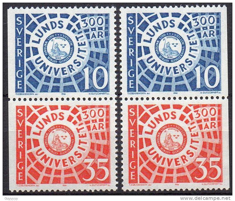 Suède 1968 - Yvert N° 588 & 589 **  37 Timbres, combinaisons différentes