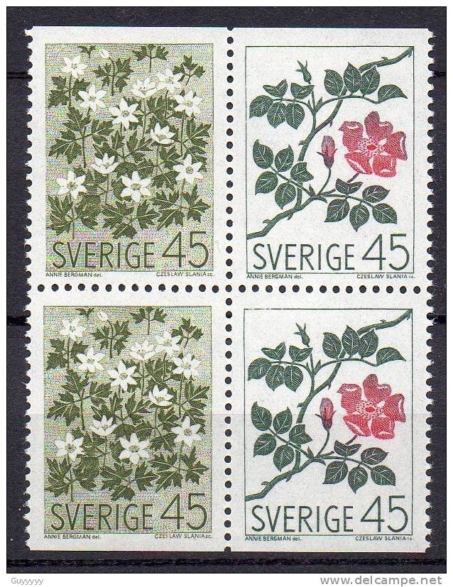 Suède 1968 - Yvert N° 590 à 594 **  46 Timbres, combinaisons différentes