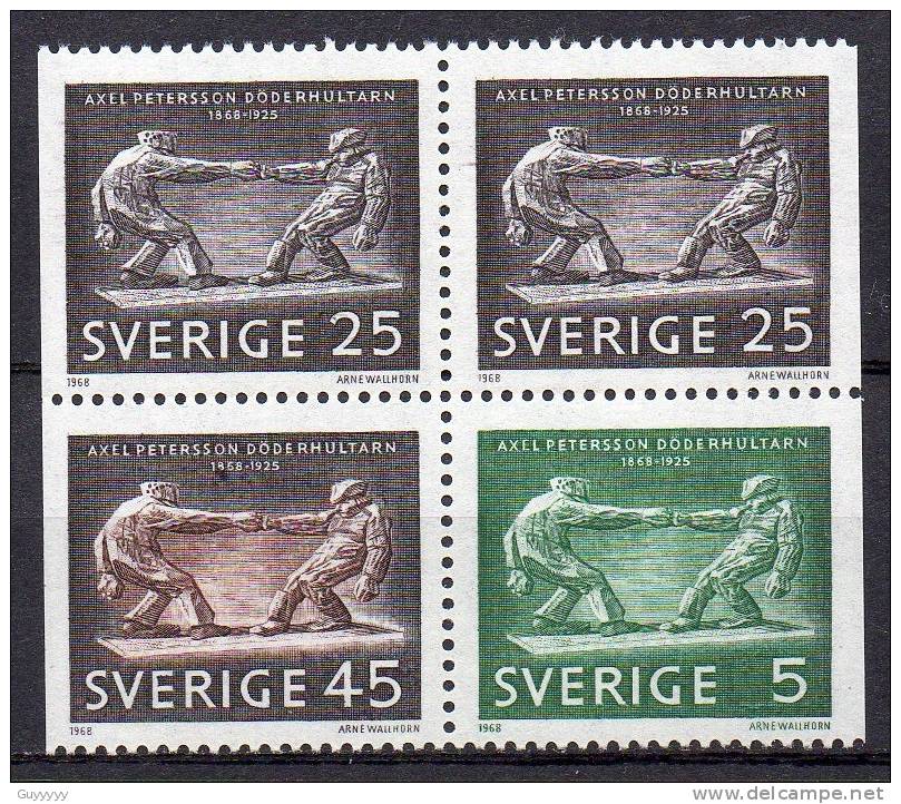 Suède 1968 - Yvert N° 601 à 603 **  24 Timbres, Combinaisons Différentes - Neufs