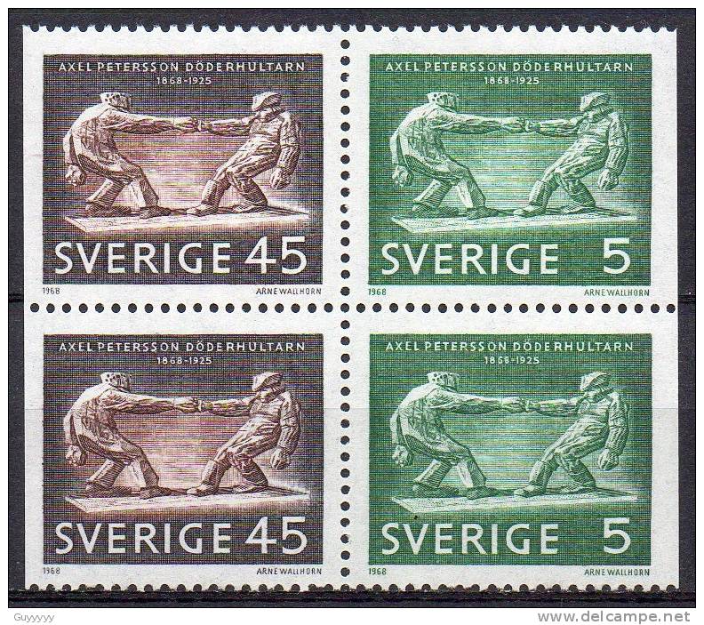 Suède 1968 - Yvert N° 601 à 603 **  24 Timbres, Combinaisons Différentes - Neufs