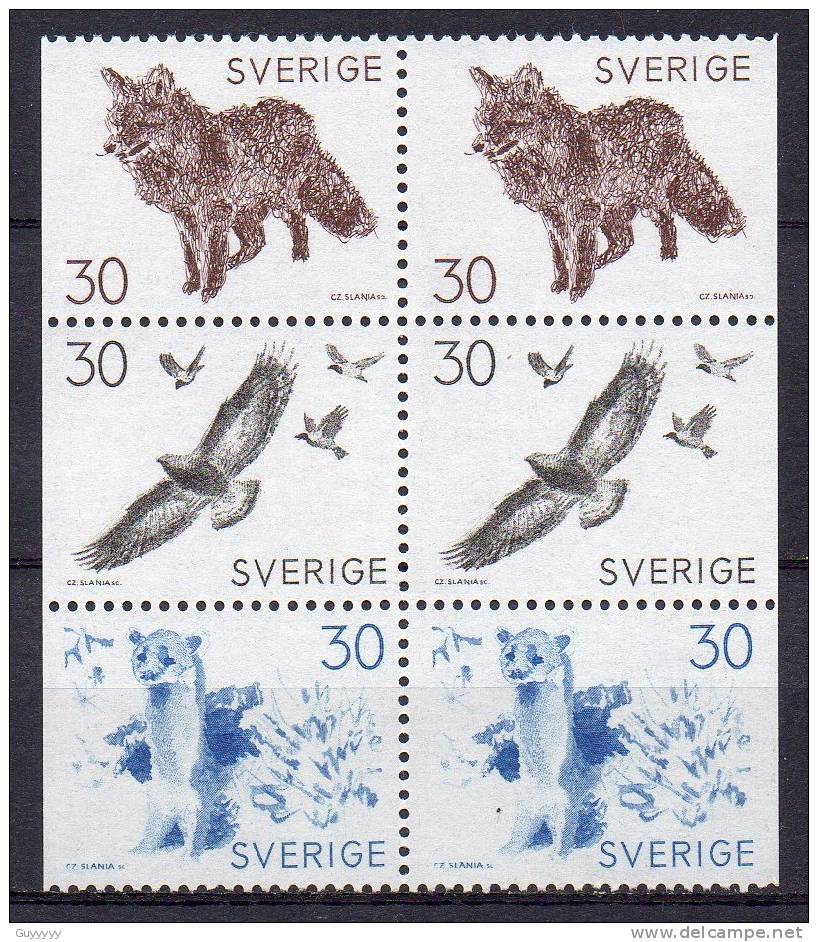 Suède 1968 - Yvert N° 604 à 608 **  32 Timbres, Combinaisons Différentes - Neufs