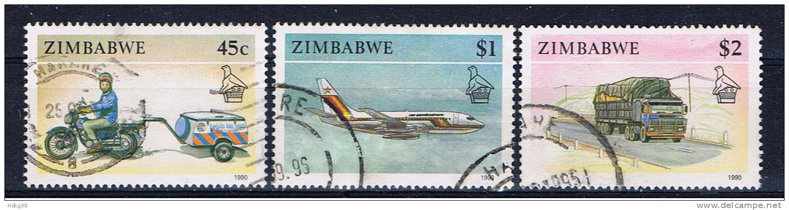 ZW Simbabwe 1990 Mi 433-35 - Zimbabwe (1980-...)