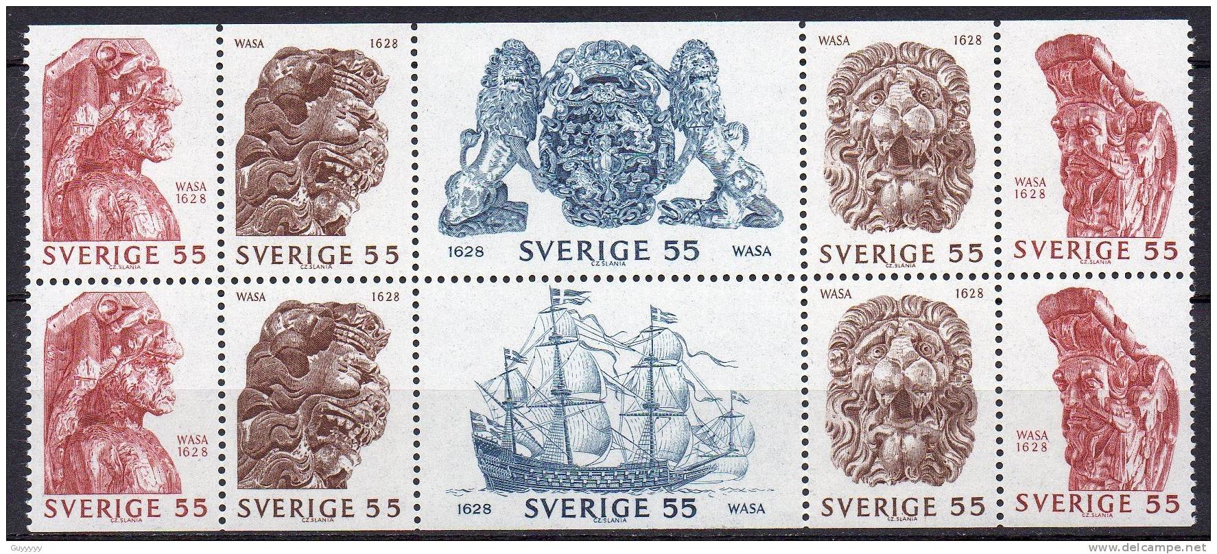 Suède 1969 - Yvert N° 625 à 630 & C625 ** - Neufs