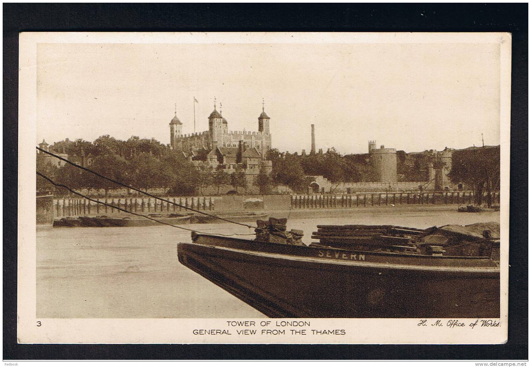 RB 746 - Postcard - Tower Of London &amp; River Thames - River Thames