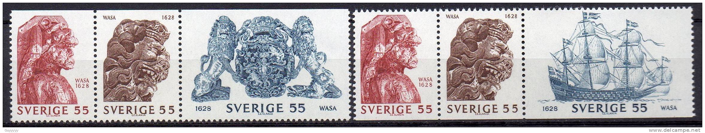 Suède 1969 - Yvert N° 625 à 630 ** - Neufs