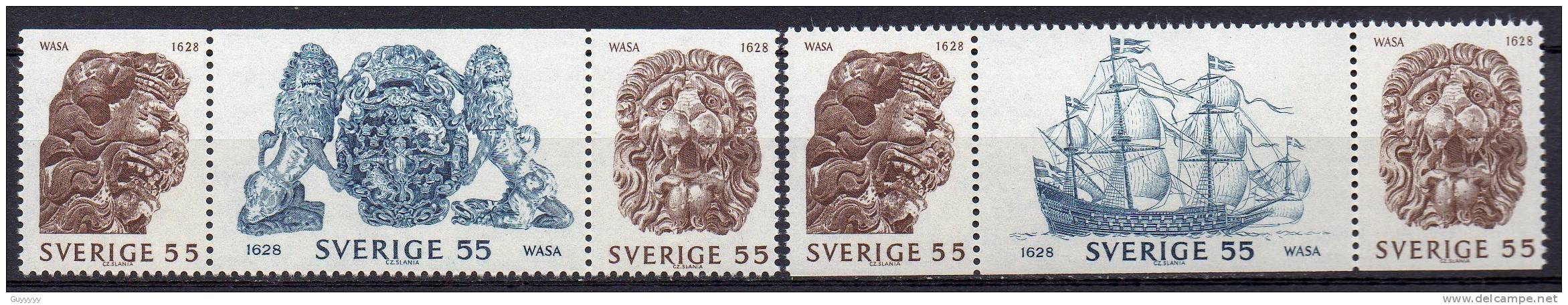 Suède 1969 - Yvert N° 625 à 630 ** - Neufs