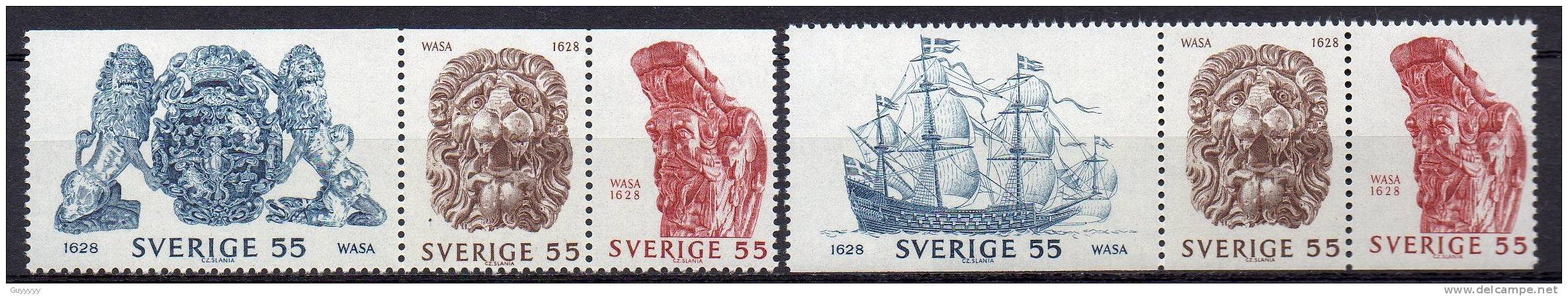 Suède 1969 - Yvert N° 625 à 630 ** - Neufs